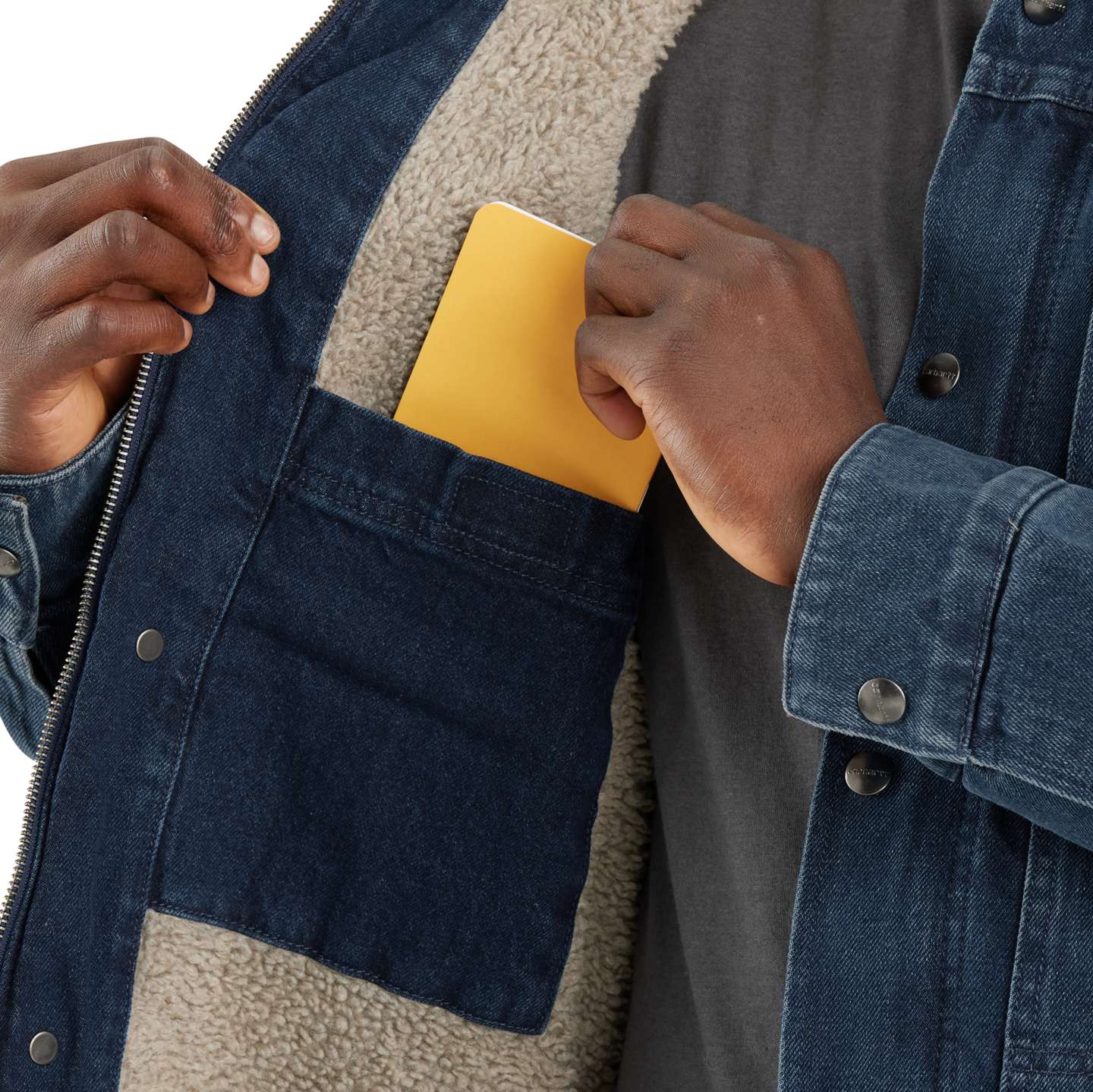 Мужская куртка Carhartt Denim Berwick, цвет: Beech — фото 4