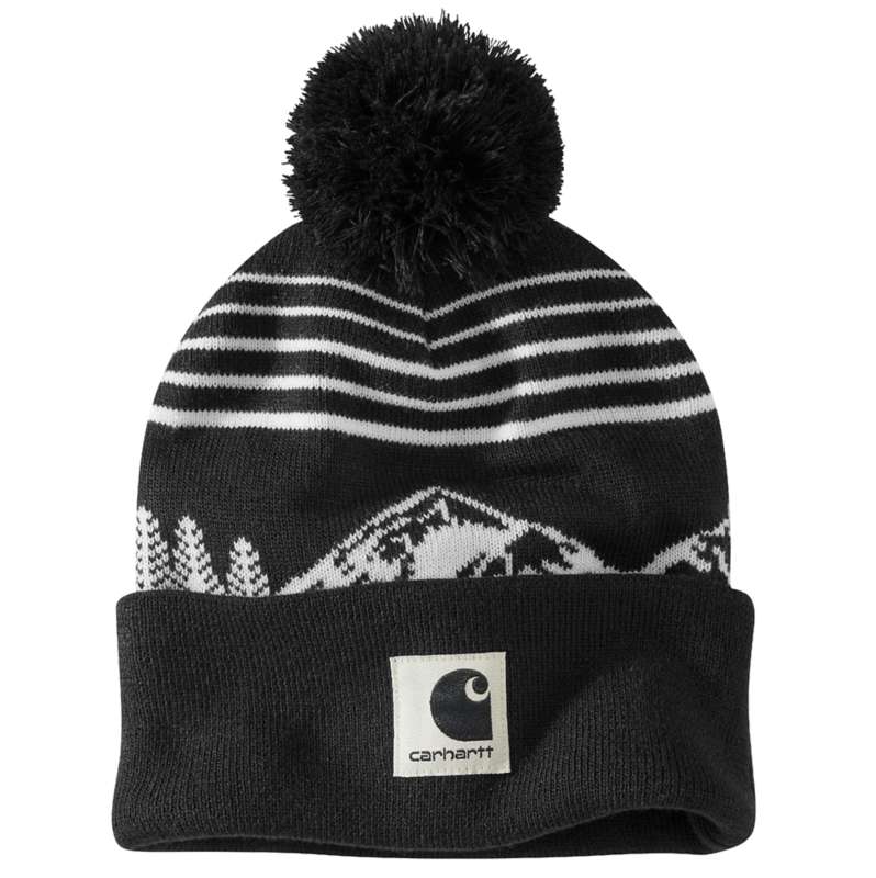 Carhartt  Black Knit Pom Mountain Beanie