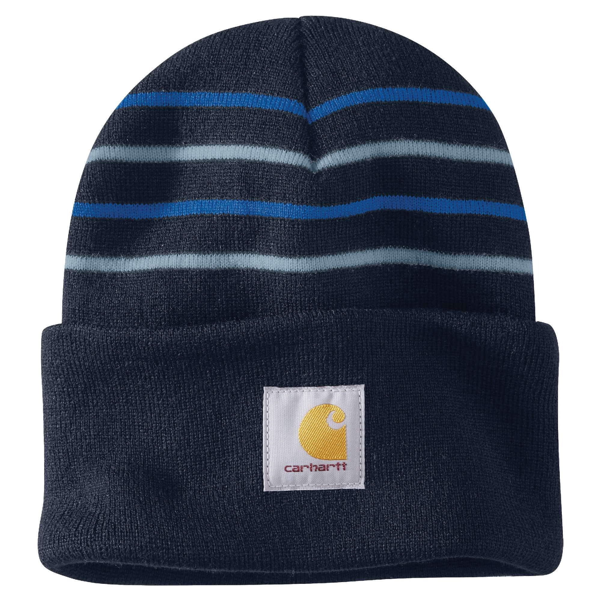 Carhartt Men s Knit Stripe Beanie Navy