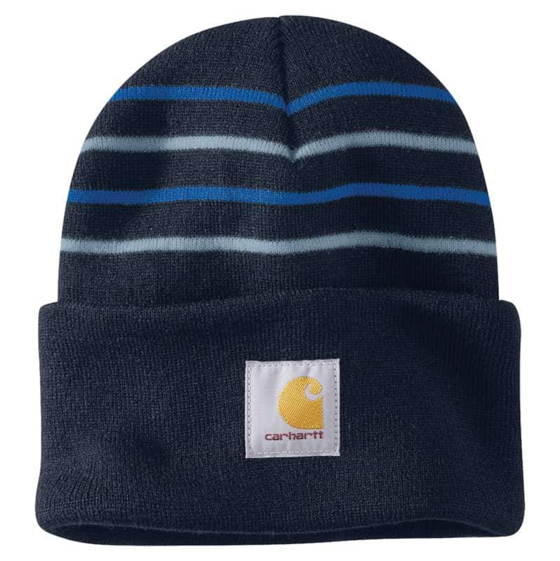 Carhartt  Navy Knit Stripe Beanie