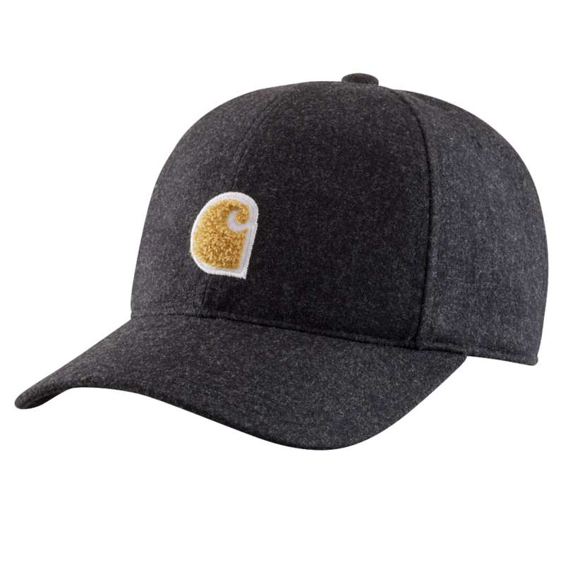 Carhartt  Black Heather Wool Blend C Patch Cap