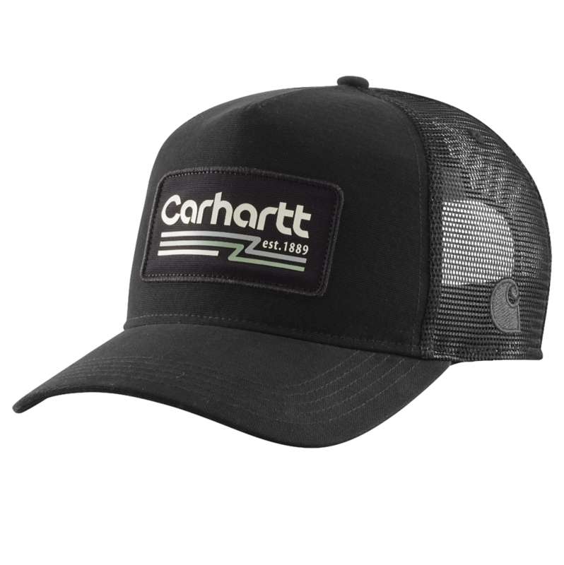 Carhartt  Black Canvas Mesh-Back 1889 Patch Cap