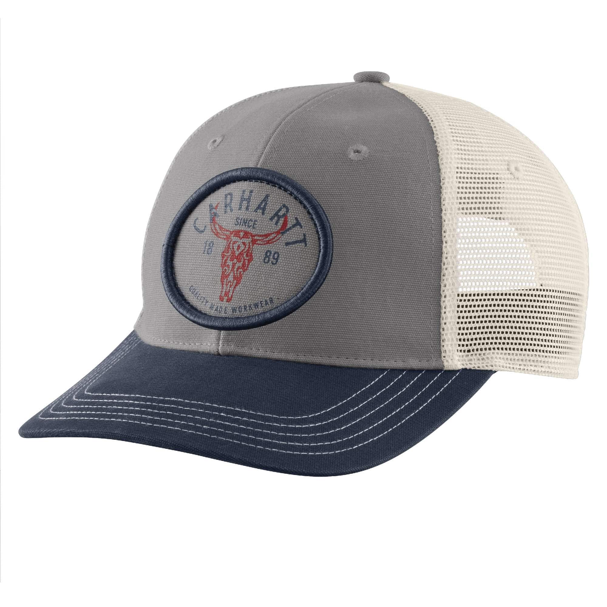 Montana Canvas Mesh-Back Longhorn Patch Cap