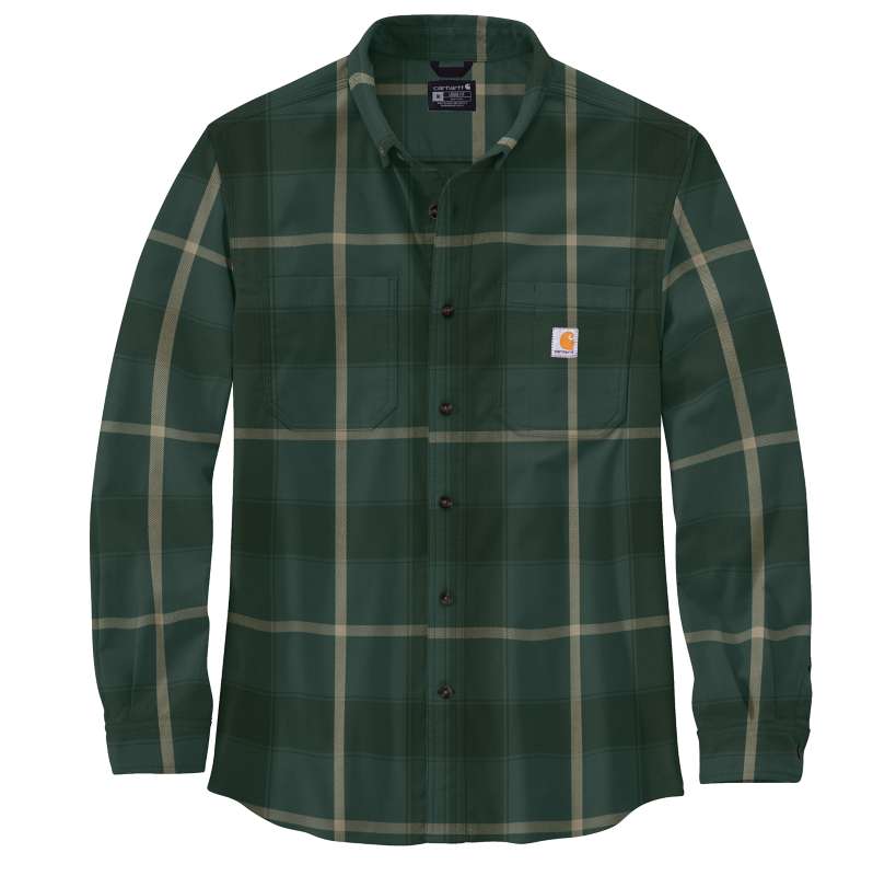 Carhartt  Frosted Balsam Rugged Flex® Relaxed Fit Midweight Flannel Long-Sleeve Plaid Shirt