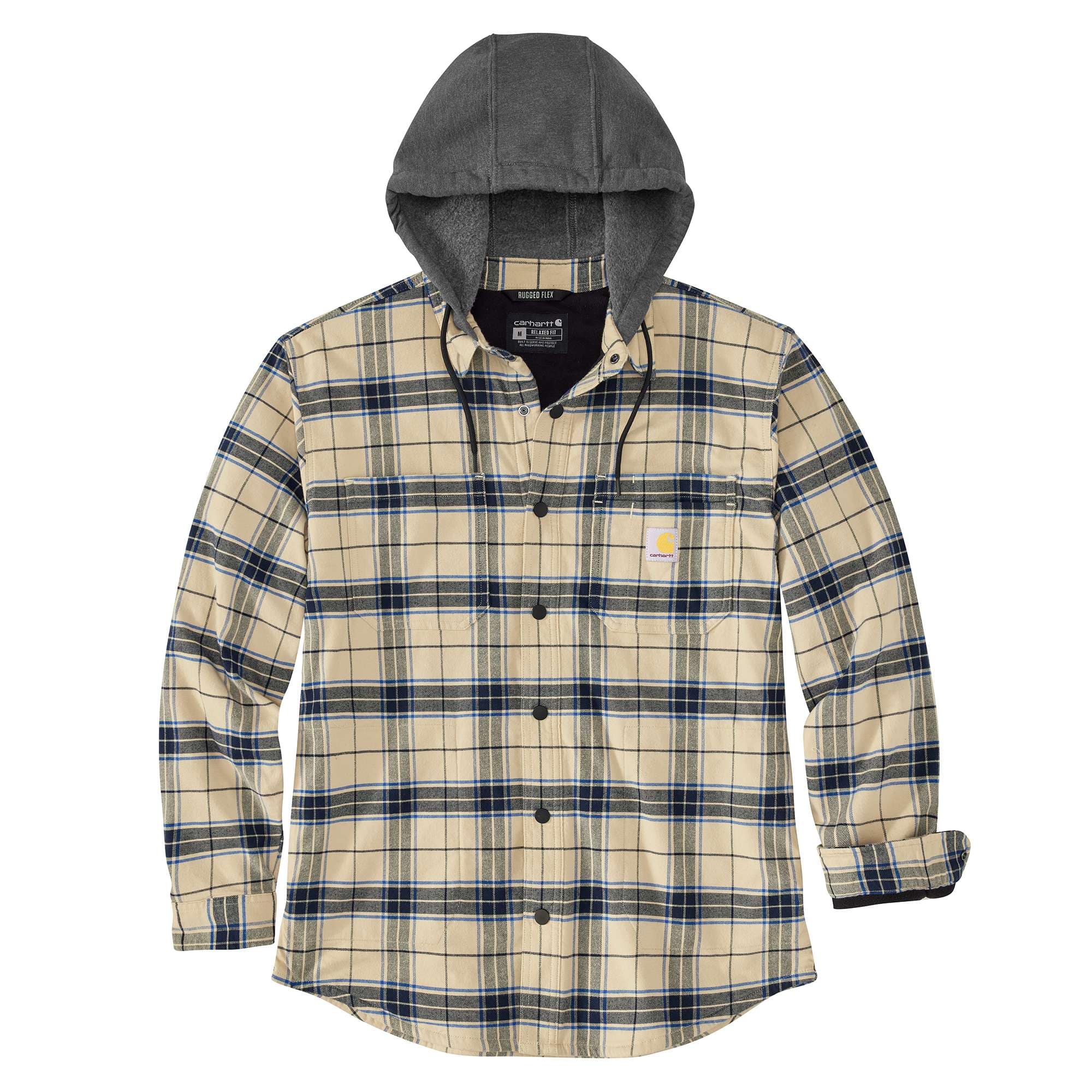 Additional thumbnail 1 of Rugged Flex® Relaxed Fit Flannel Fleece-Lined Hooded Shirt Jac