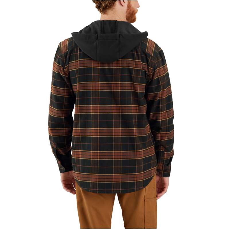 Carhartt  undefined Rugged Flex® Relaxed Fit Flannel Fleece-Lined Hooded Shirt Jac