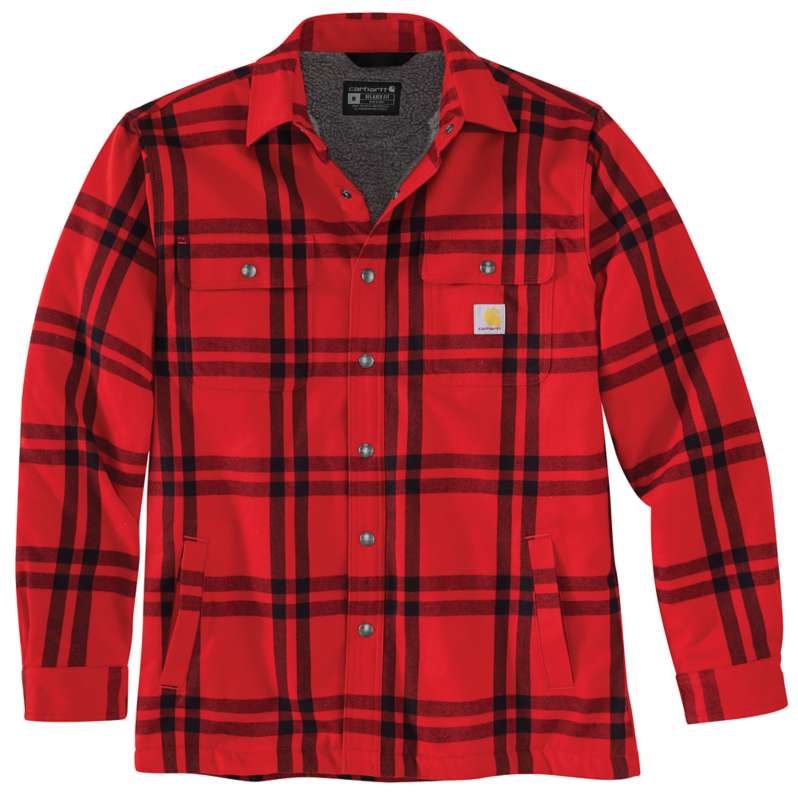 Carhartt  Crabapple Relaxed Fit Flannel Sherpa-Lined Shirt Jac