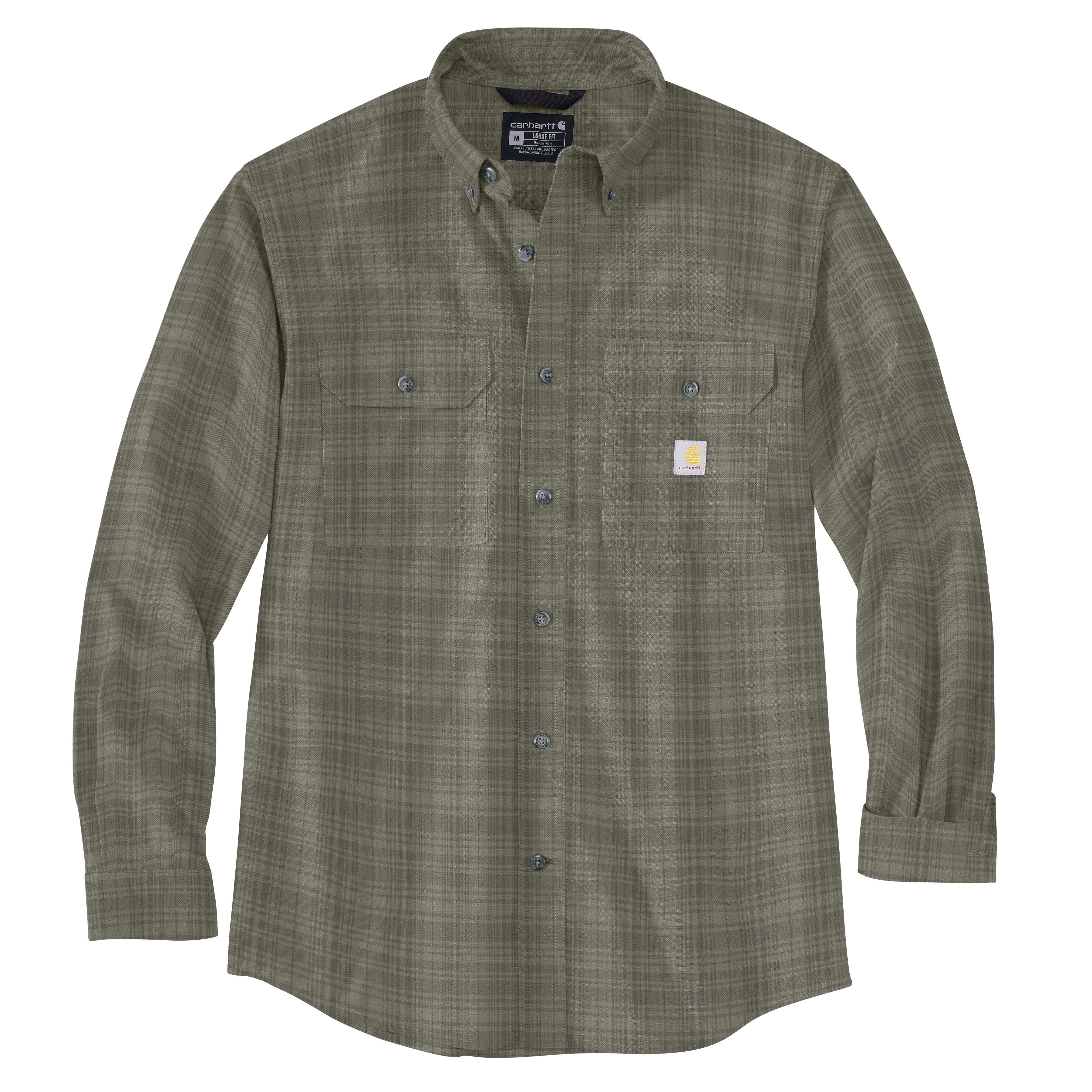 Loose Fit Midweight Chambray Long Sleeve Plaid Shirt REG Carhartt