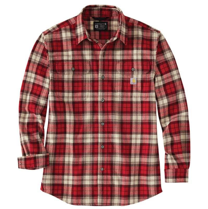 Carhartt  Crabapple Loose Fit Heavyweight Flannel Long-Sleeve Plaid Shirt