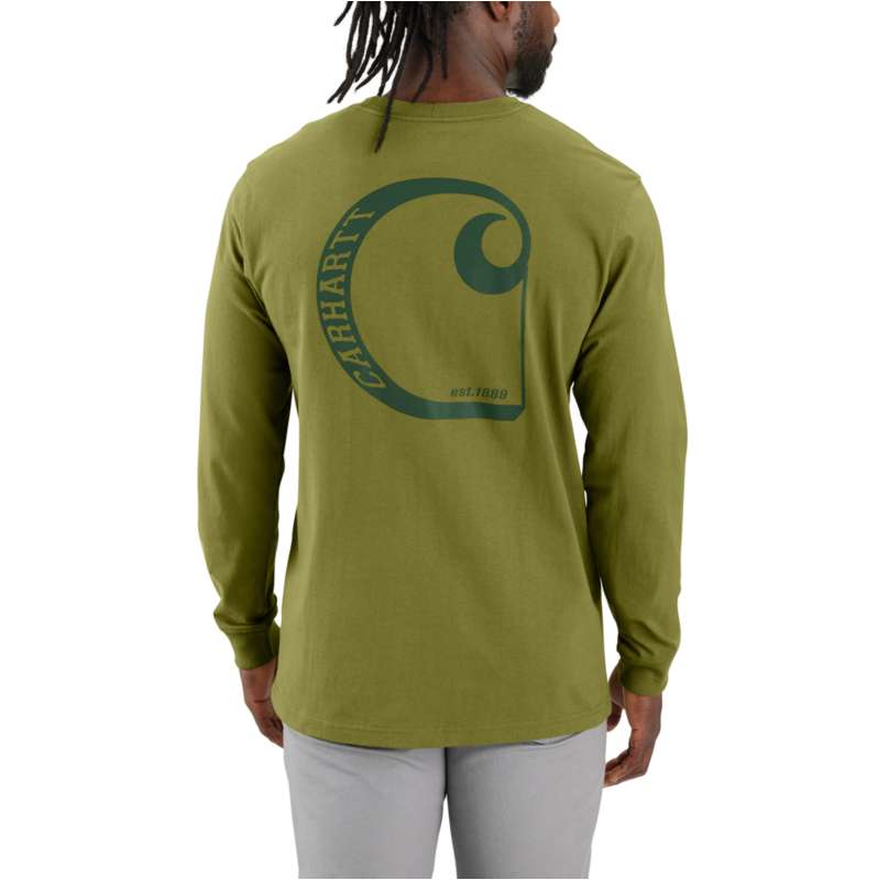 Carhartt  Dill Relaxed Fit Heavyweight Long-Sleeve Pocket C Graphic T-Shirt