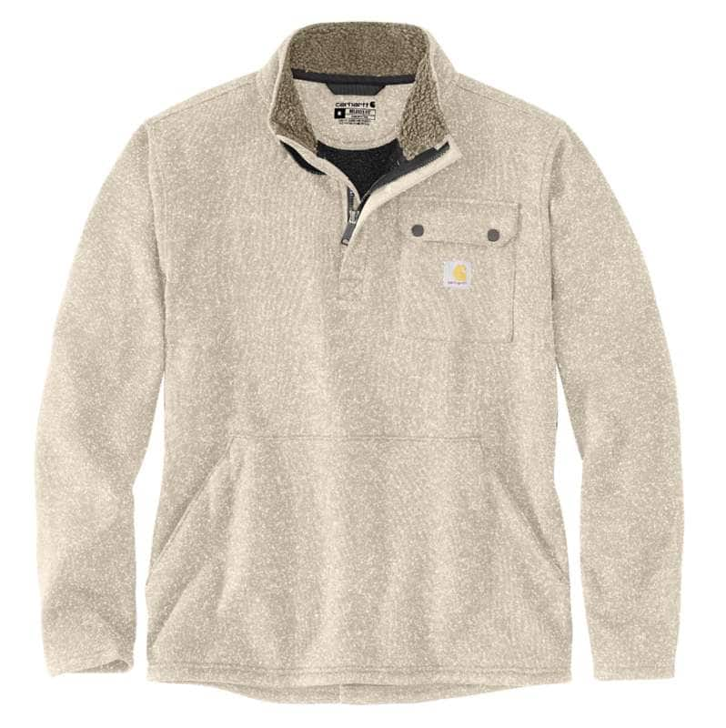 Carhartt  Oat Milk Relaxed Fit Midweight Quarter-Zip Pocket Sweater Fleece