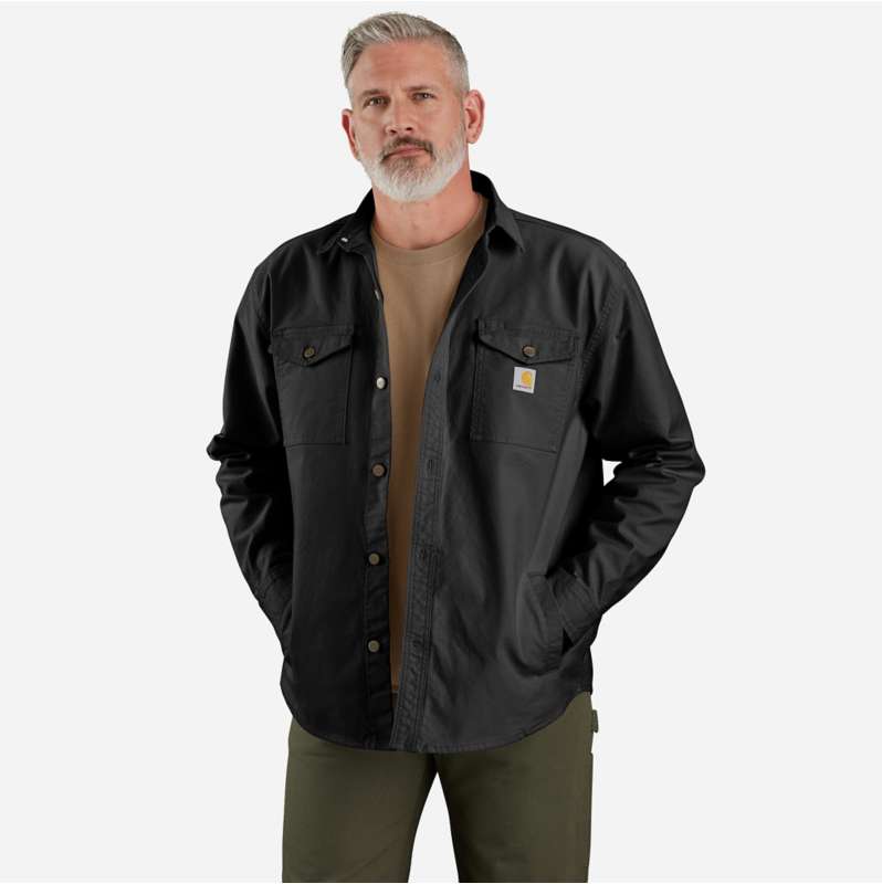 Carhartt  Black Montana Rugged Flex Loose Fit Heavyweight Duck Shirt Jac