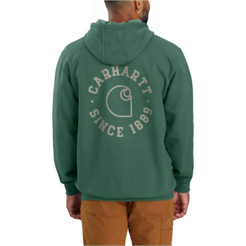 Carhartt  Frosted Balsam Heather Rain Defender® Loose Fit Midweight 1889 Graphic Sweatshirt