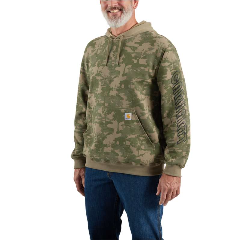 Carhartt Men's Loose Fit Midweight Camo Sleeve Graphic Sweatshirt