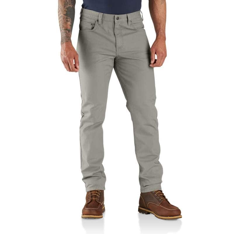 Loose Fit Washed Duck Flannel-Lined Utility Work Pant