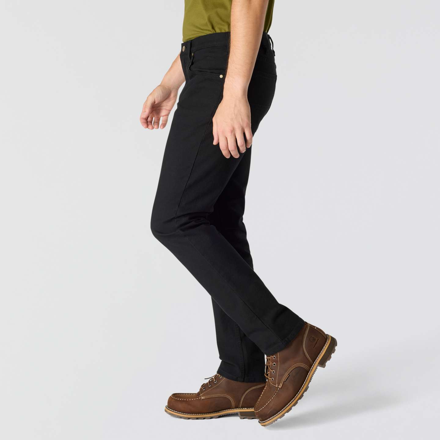 Мужские брюки Carhartt Slim Tapered Rugged Flex™ Duck, цвет: Чёрный — фото 3