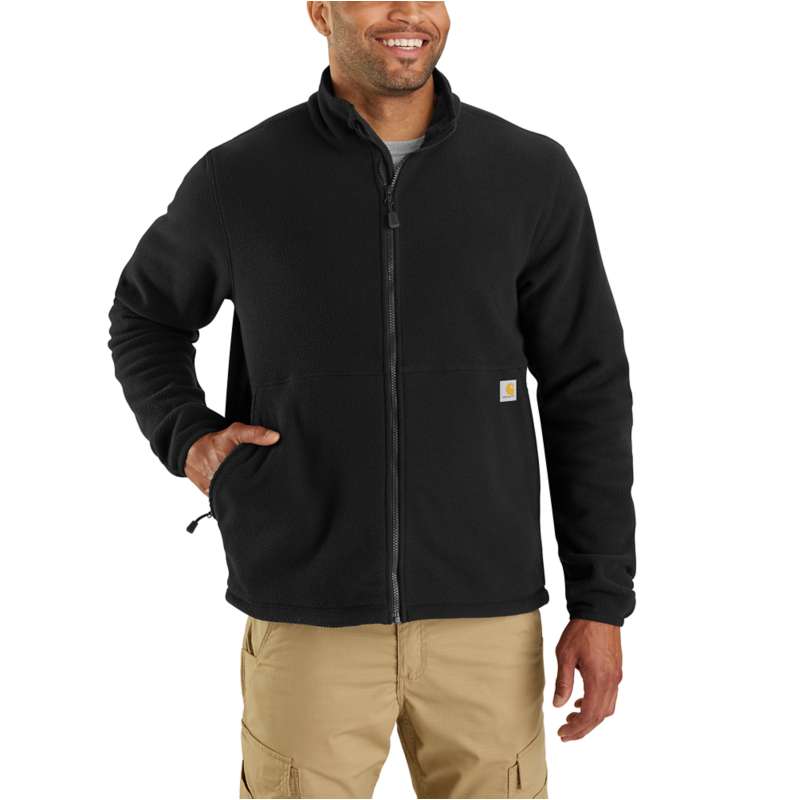 Carhartt  Black Full-Zip Relaxed Fit Fleece Jacket - 1 Warm Rating