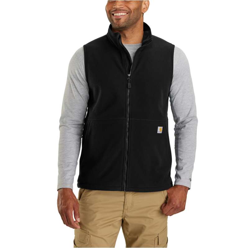 Carhartt  Black Full-Zip Relaxed Fit Fleece Vest