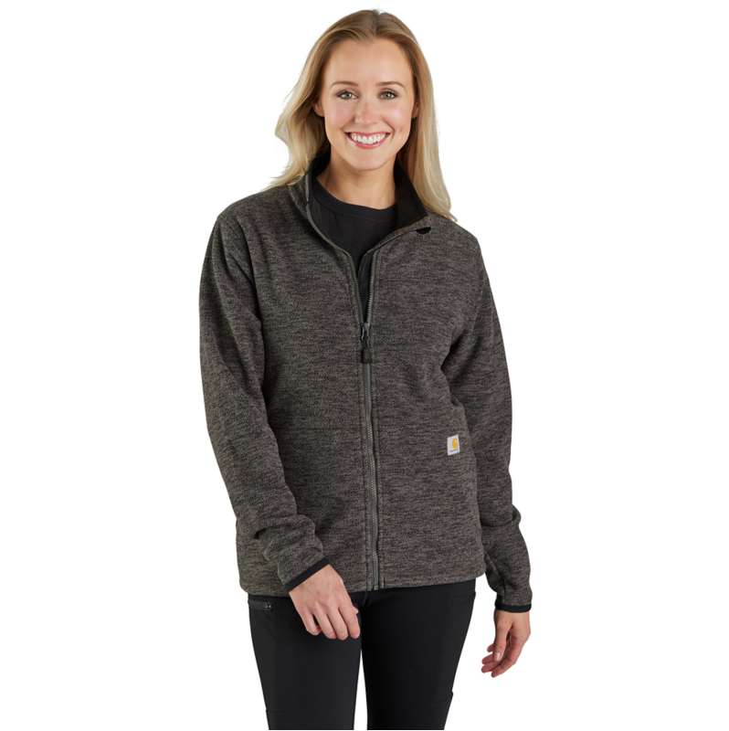 Carhartt  Carbon Heather Women's Full-Zip Relaxed Fit Fleece Jacket - 1 Warm Rating