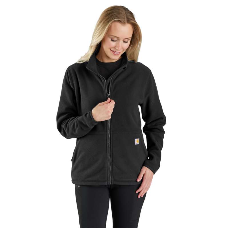 Carhartt  Black Women's Full-Zip Relaxed Fit Fleece Jacket - 1 Warm Rating