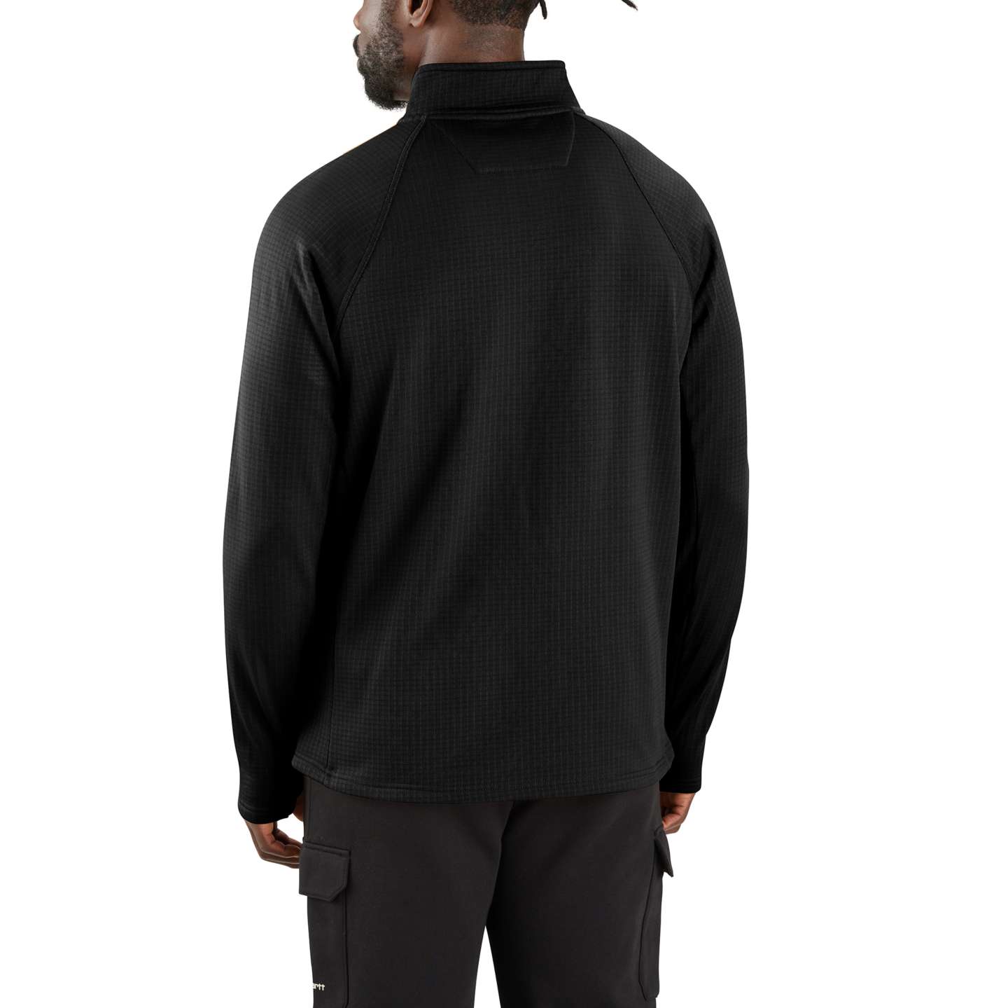 Мужская кофта с воротником-стойкой Carhartt Force Ironwood Relaxed, молния 1/2, цвет: Чёрный — фото 2