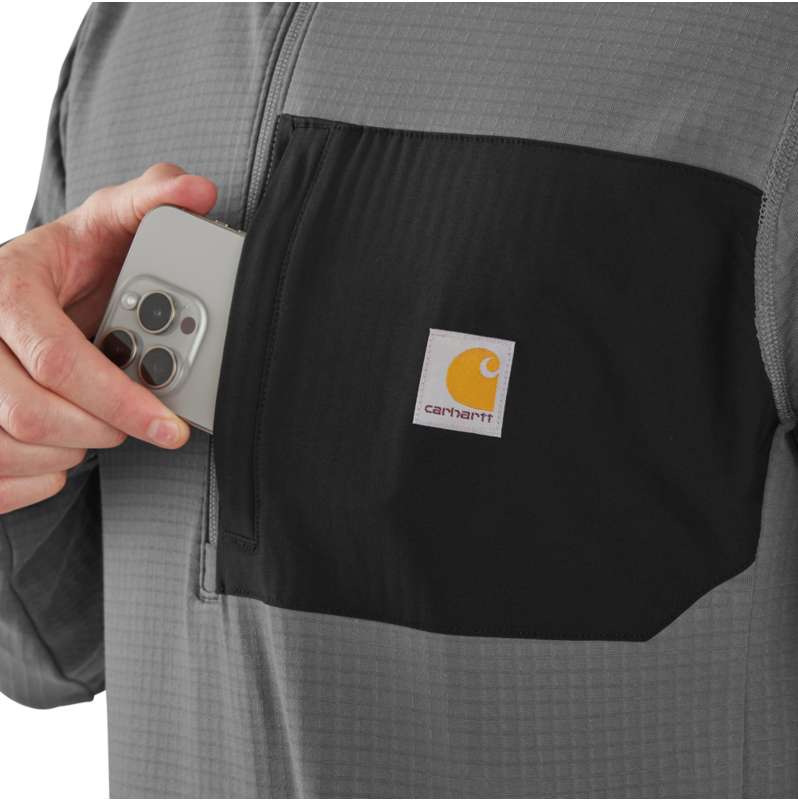Carhartt  undefined Carhartt Force® Relaxed Fit Mock Neck Half-Zip Fleece-Lined Shirt
