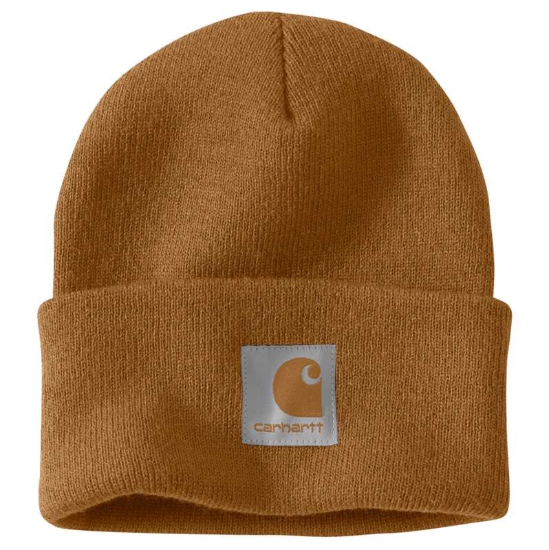 Carhartt  Carhartt Brown Knit Satin-Lined Beanie