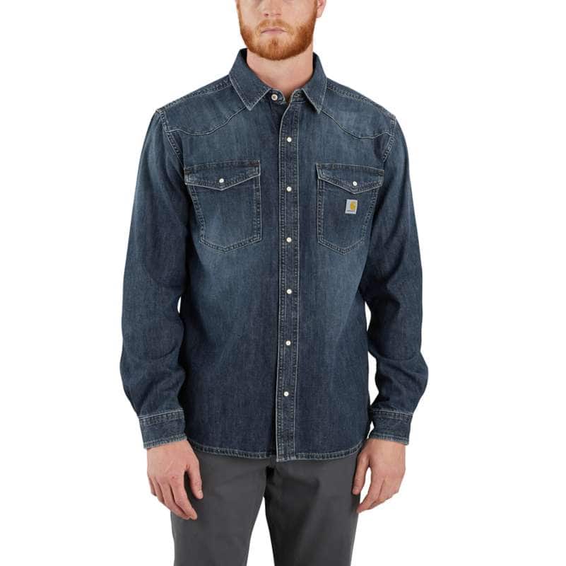 Loose Fit Heavyweight Flannel Long-Sleeve Plaid Shirt