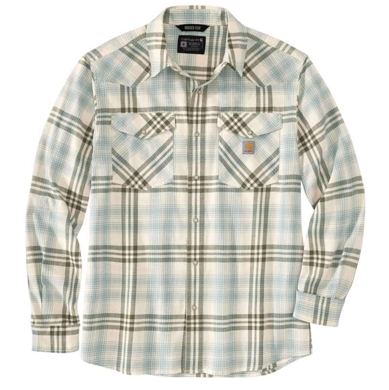 Carhartt  Patina Montana Rugged Flex Relaxed Fit Lightweight Long-Sleeve Snap-Front Plaid Shirt