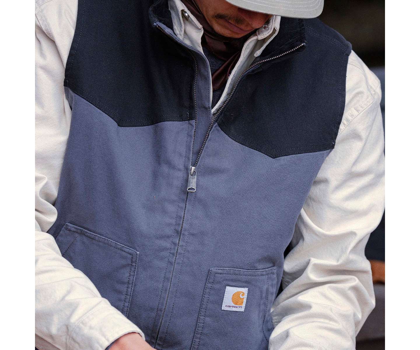 Мужской жилет Carhartt Montana Rugged Flex™ Duck Vest, цвет: Коричневый / Кофейный — фото 3