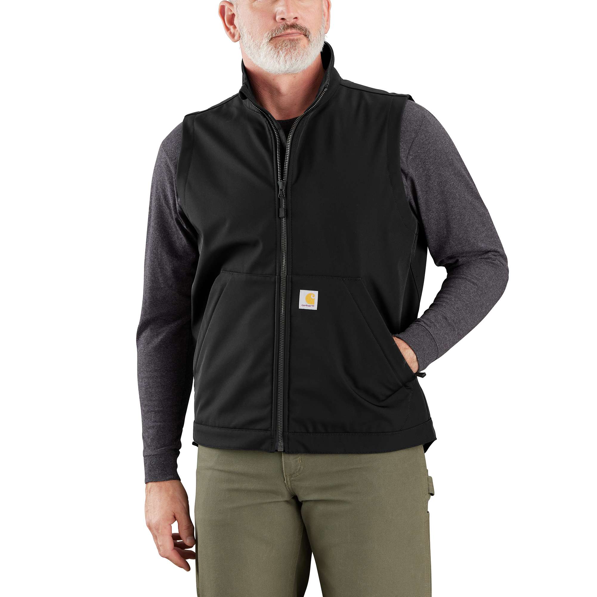 OV6439 M RD Rlxd Ft Softshell Vest-Carhartt