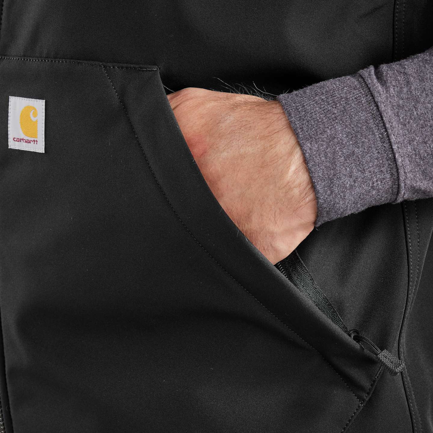 Мужской жилет Carhartt Galesburg Softshell Vest, цвет: Чёрный — фото 6