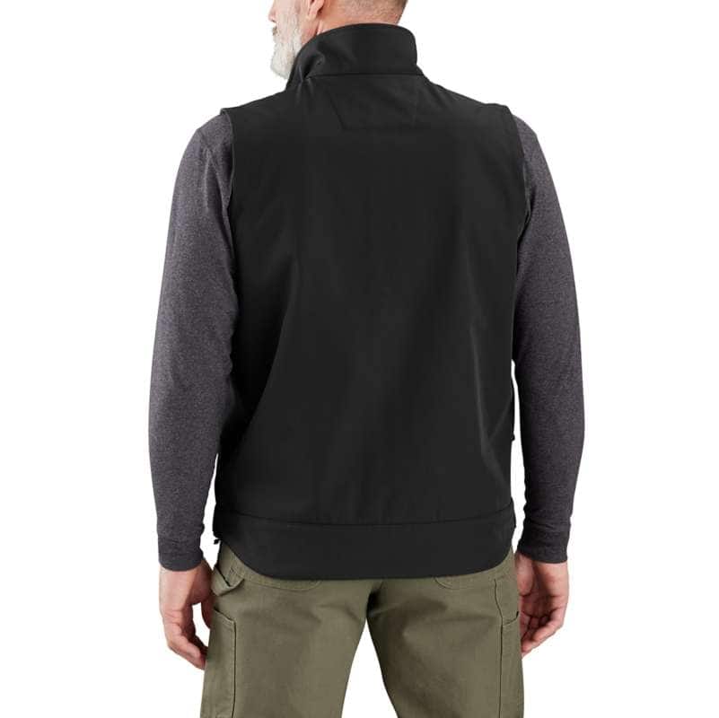Men's Mock-Neck Sherpa-Lined Vest - Loose Fit - Washed Duck