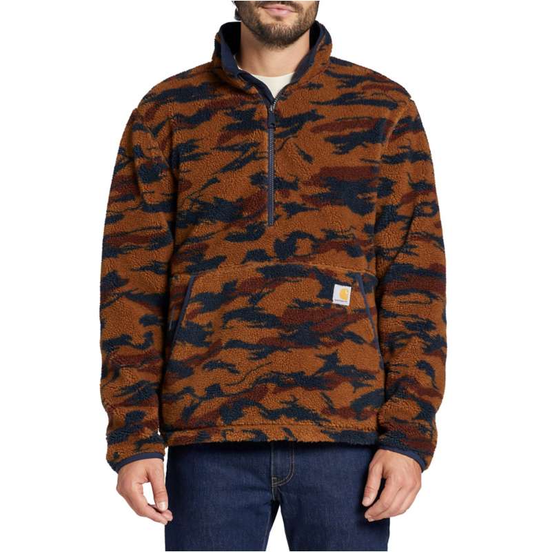 Carhartt  Carhartt Brown Camo Loose Fit Fleece Pullover - 2 Warmer Rating