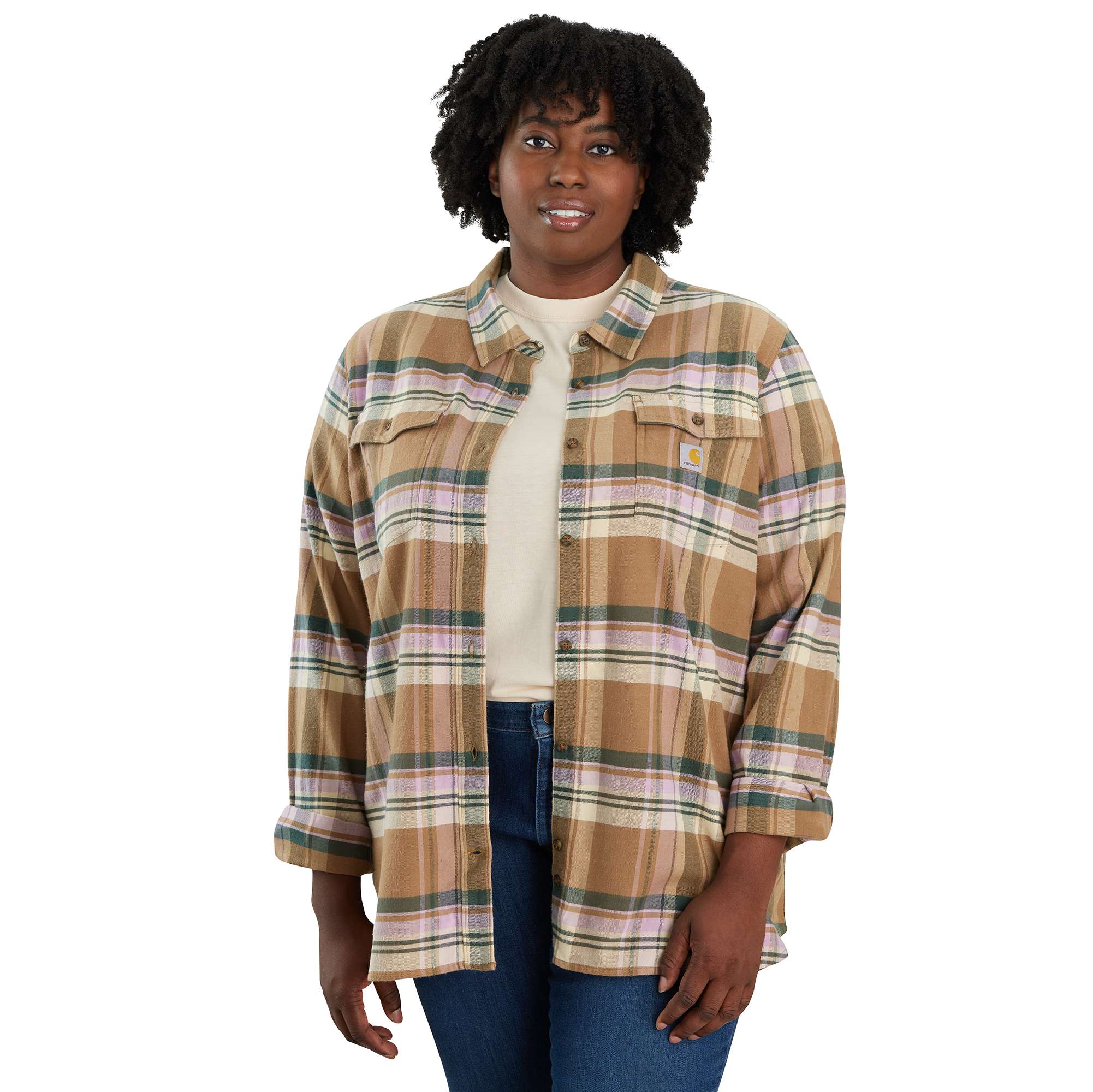 Additional thumbnail 2 of Women's TENCEL™ Fiber Series Relaxed Fit Long-Sleeve Flannel Shirt