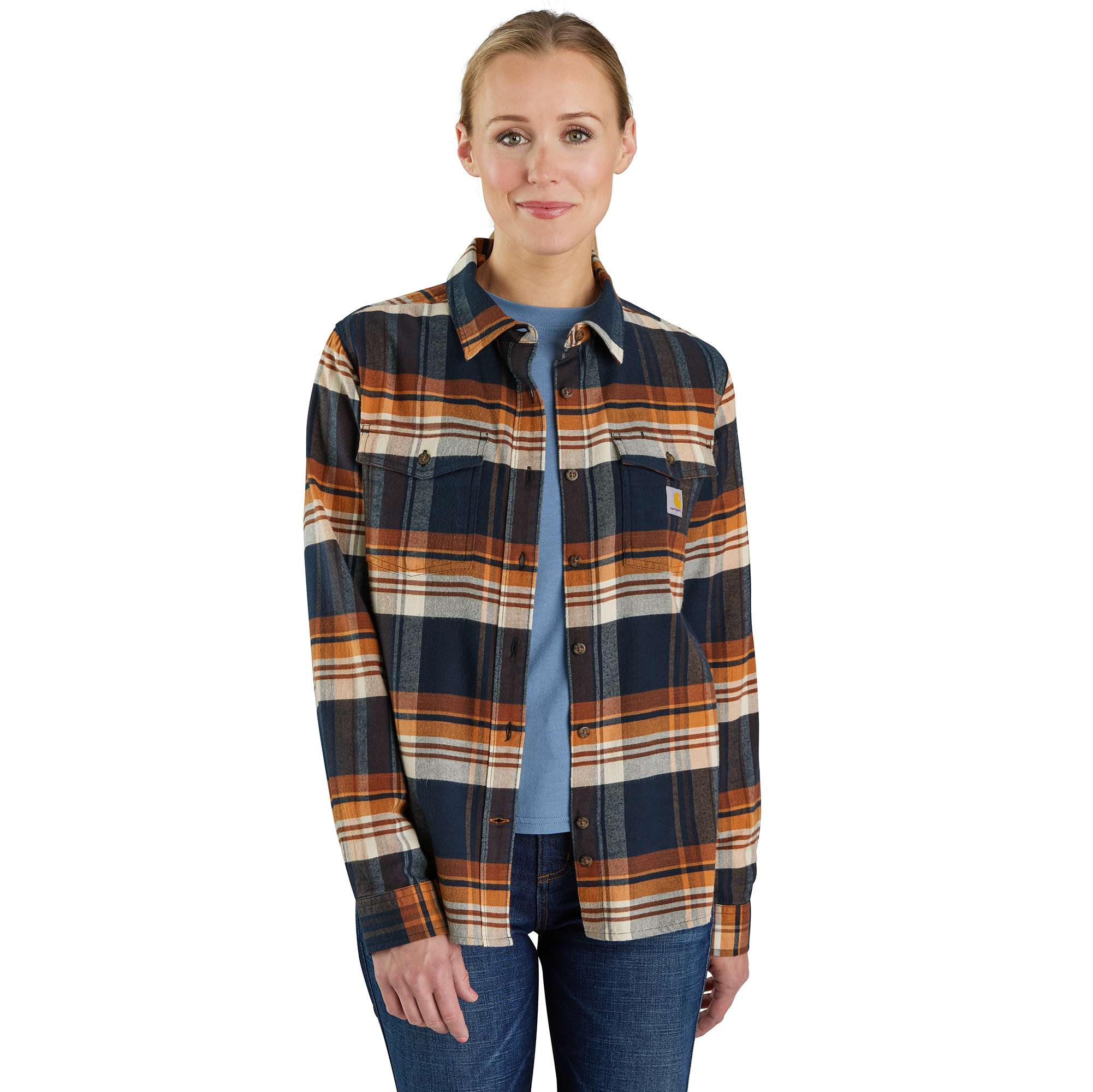 Additional thumbnail 1 of Women's TENCEL™ Fiber Series Relaxed Fit Long-Sleeve Flannel Shirt