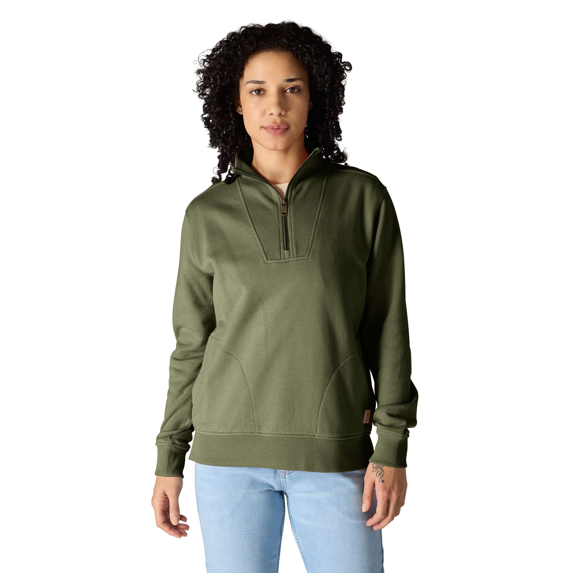 Additional thumbnail 1 of Women's TENCEL™ Fiber Series Relaxed Fit Half-Zip Sweatshirt