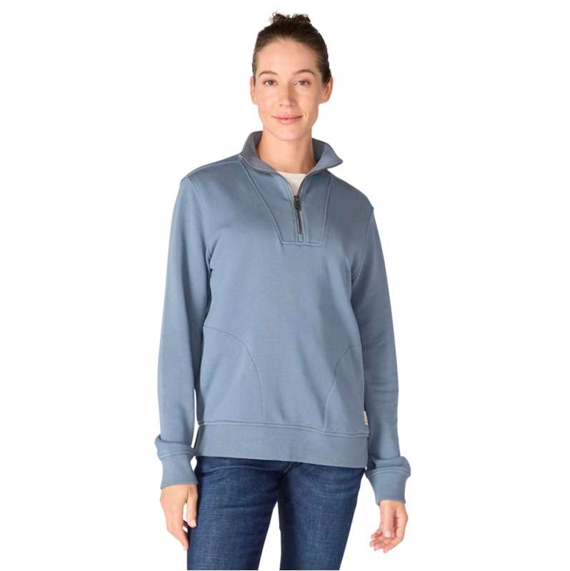 Carhartt  Iron Blue Women's TENCEL™ Fiber Series Half-Zip Sweatshirt