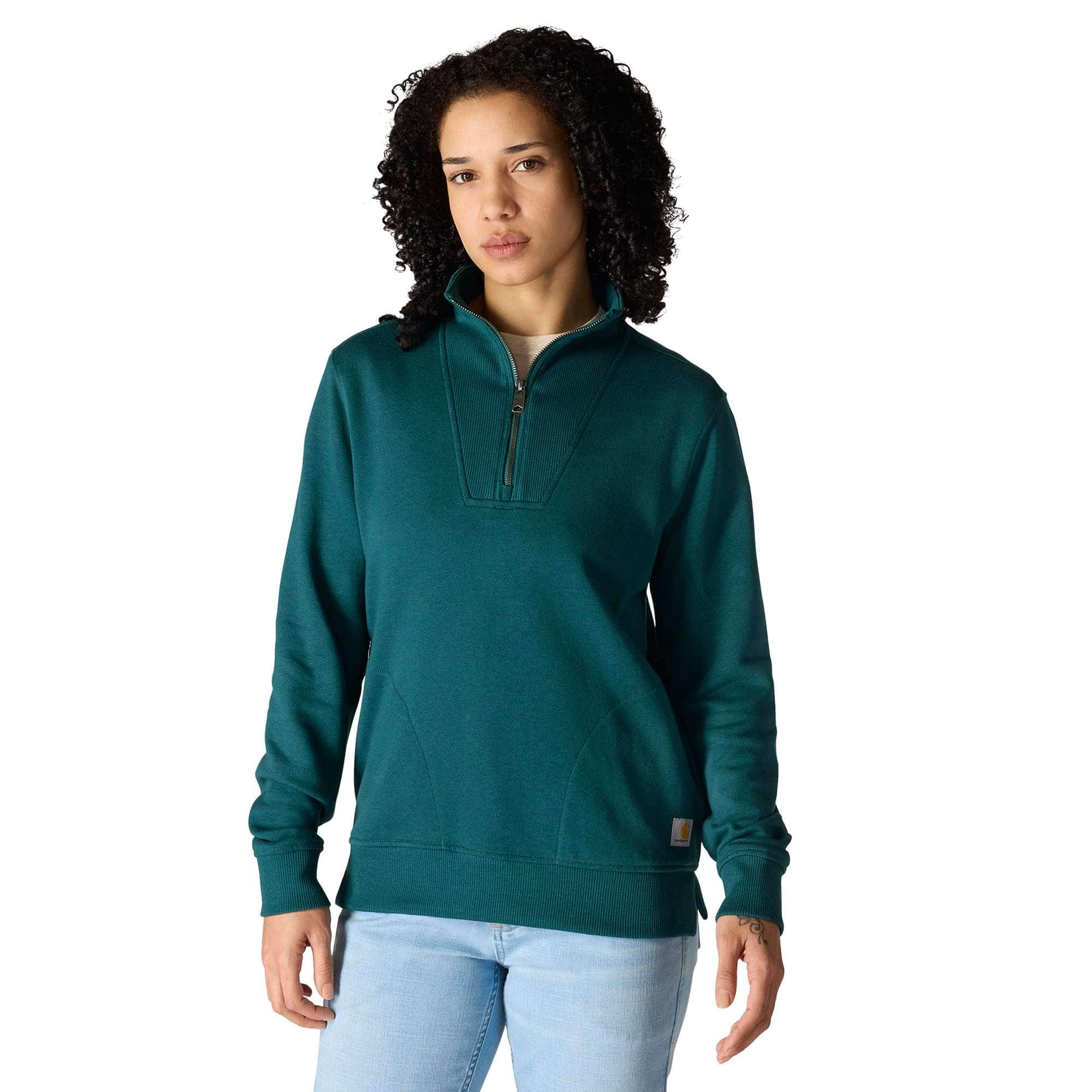 Additional thumbnail 1 of Women's TENCEL™ Fiber Series Relaxed Fit Half-Zip Sweatshirt