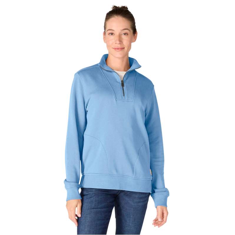 Carhartt  Workwear Blue Women's TENCEL™ Fiber Series Half-Zip Sweatshirt