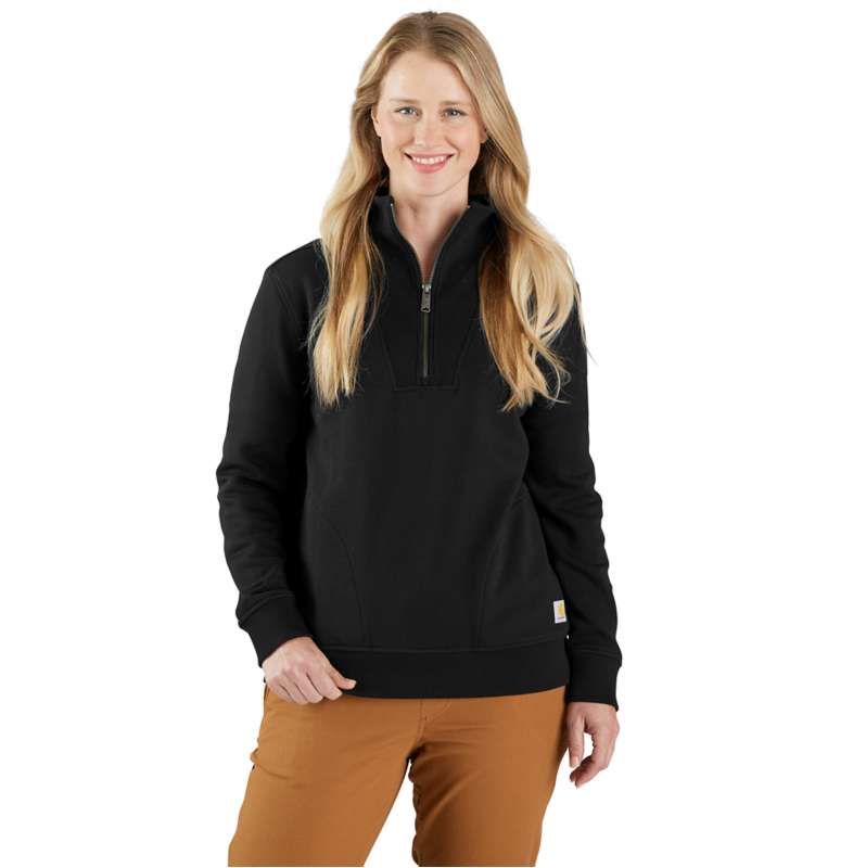 Carhartt  Black Women's TENCEL™ Fiber Series Relaxed Fit Half-Zip Sweatshirt