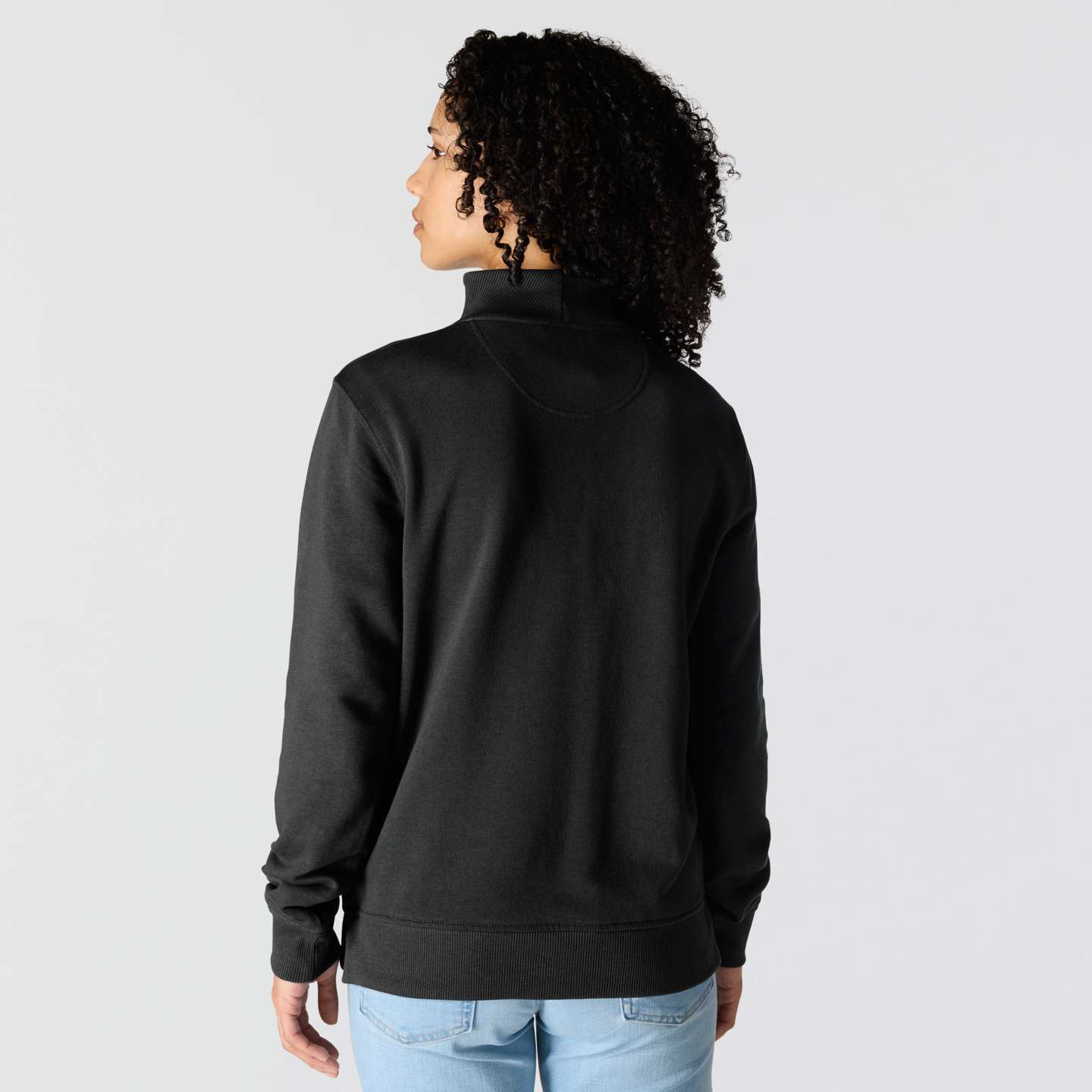 Женский свитшот Carhartt Tencel™ Fiber Series Half-Zip, цвет: Чёрный — фото 3