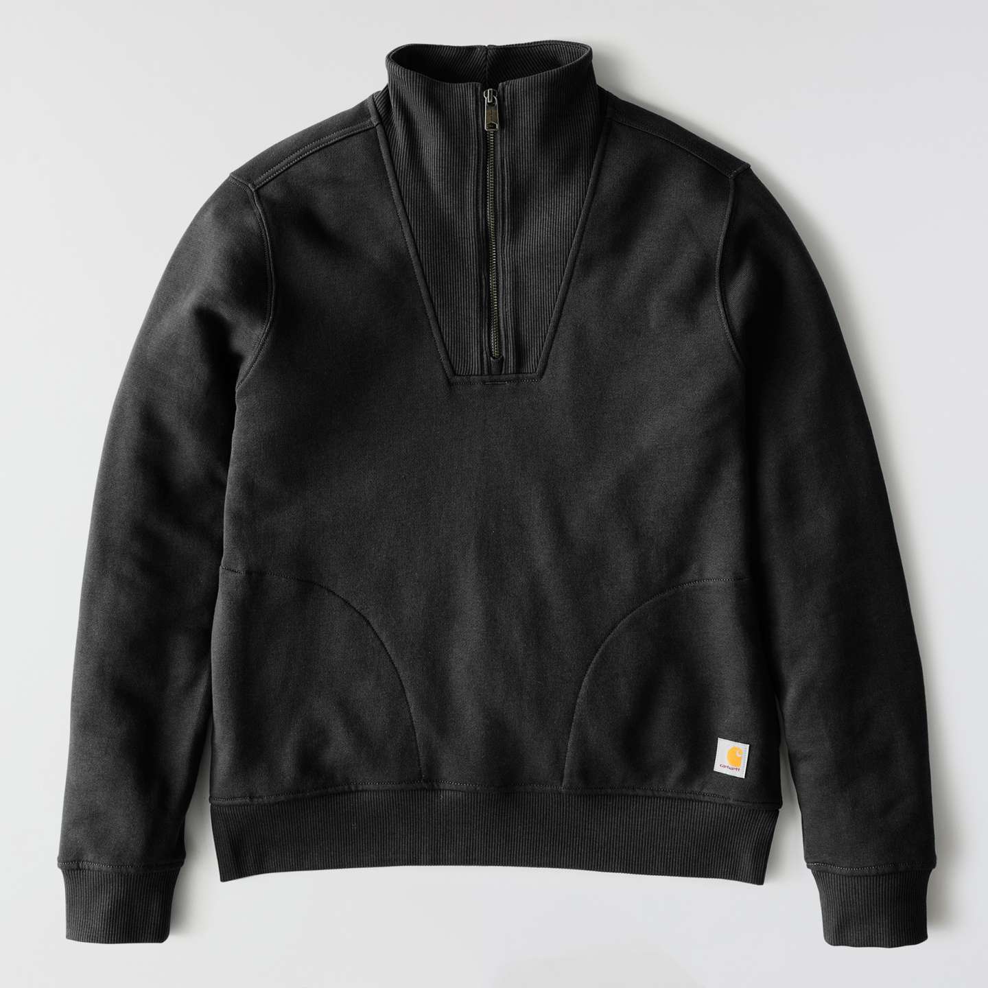 Женский свитшот Carhartt Tencel™ Fiber Series Half-Zip, цвет: Чёрный — фото 7