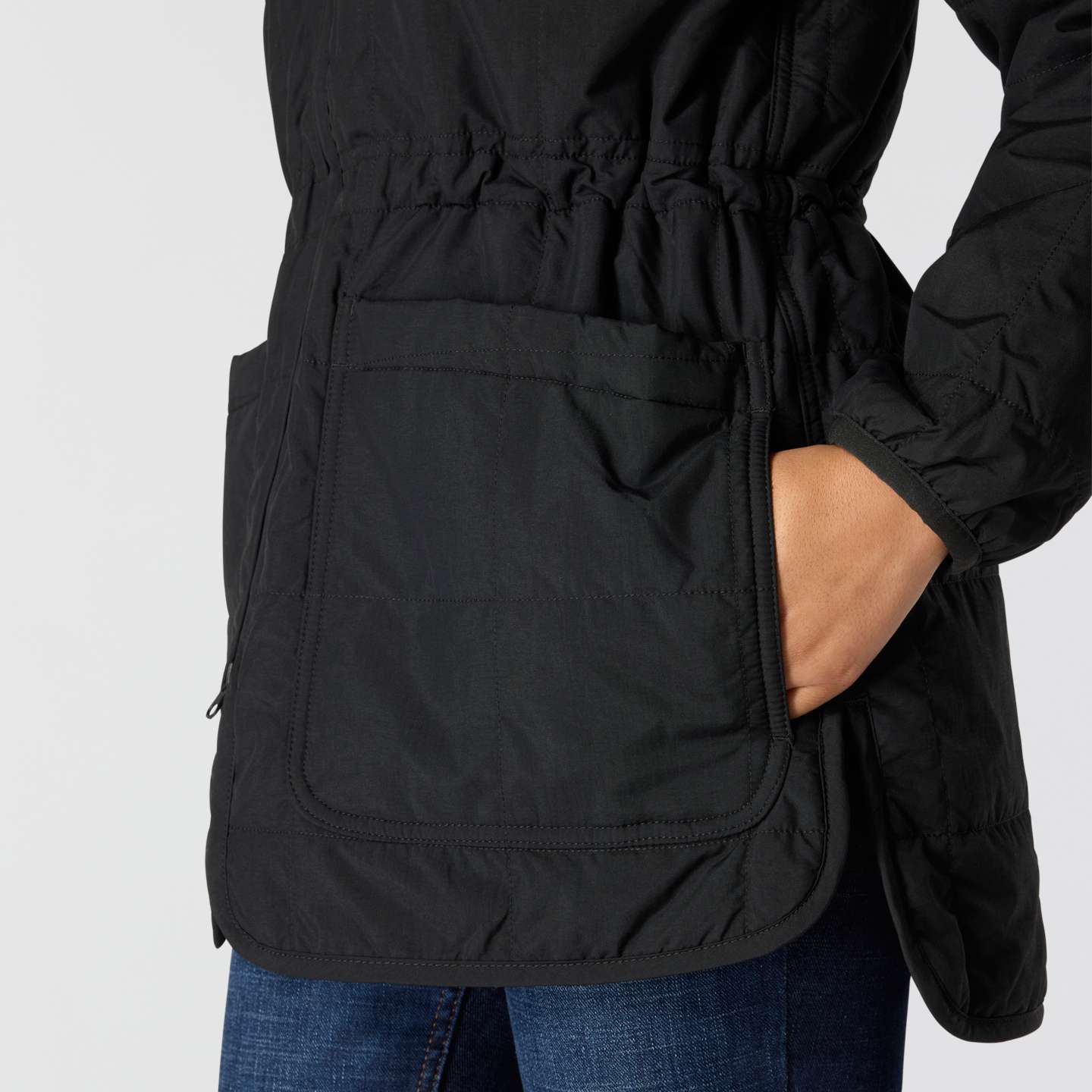 Женское пальто Carhartt Rockford Loose Fit Lightweight Insulated Hooded Coat - 4 Extreme Warmth Rating, цвет: Чёрный — фото 7