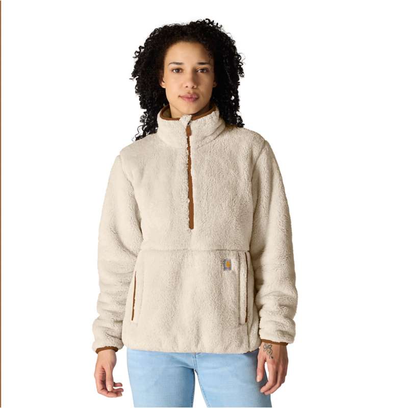 Carhartt  Oat Milk Women's Loose Fit Fleece Pullover - 3 Warmest Rating