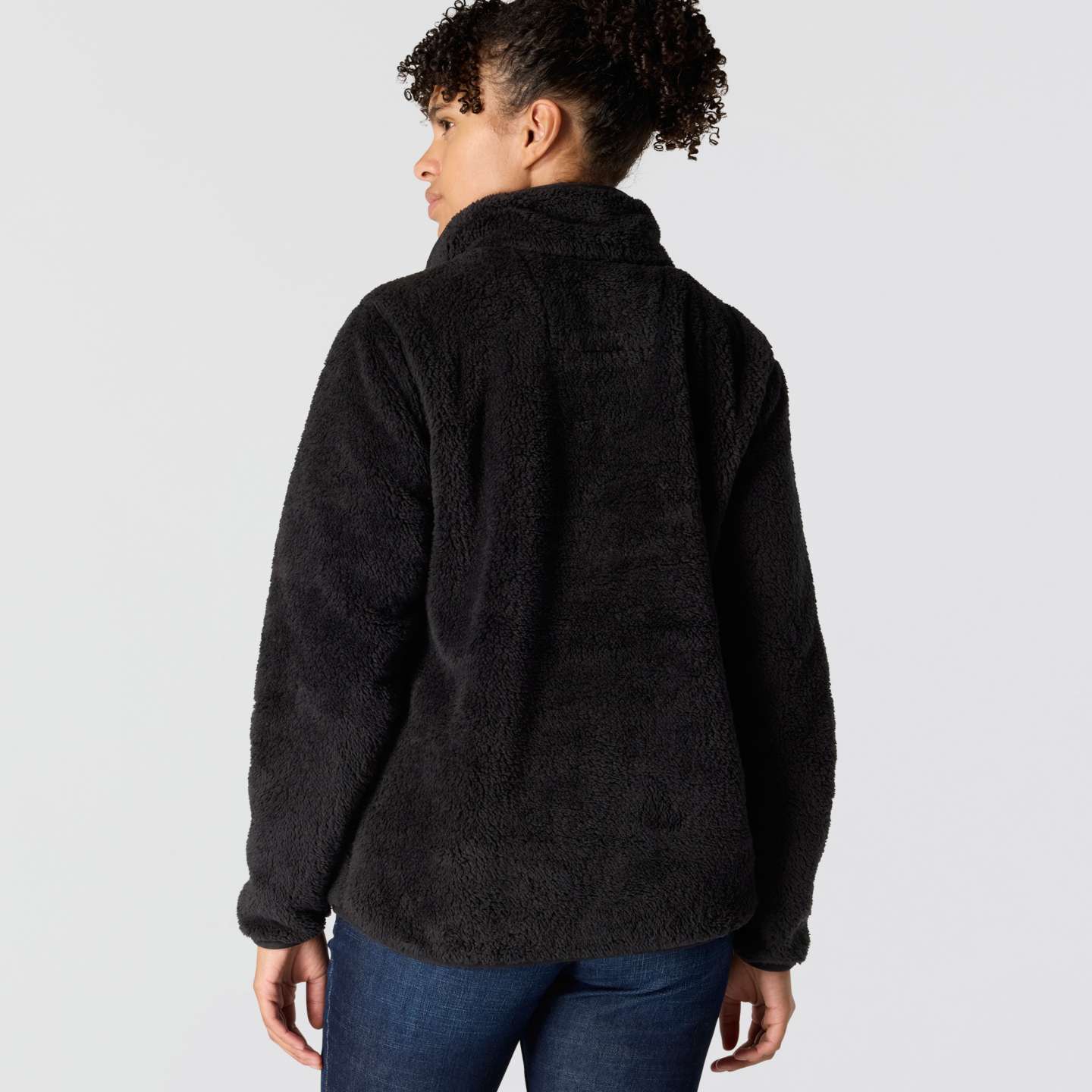 Женский свитер Carhartt Loose Fit Fleece Pullover - 3 Warmest Rating, цвет: Чёрный — фото 2