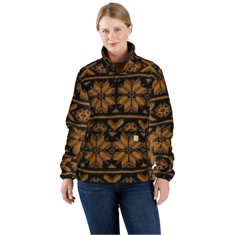 Carhartt  Black Fairisle Women's Loose Fit Fleece Pullover - 3 Warmest Rating