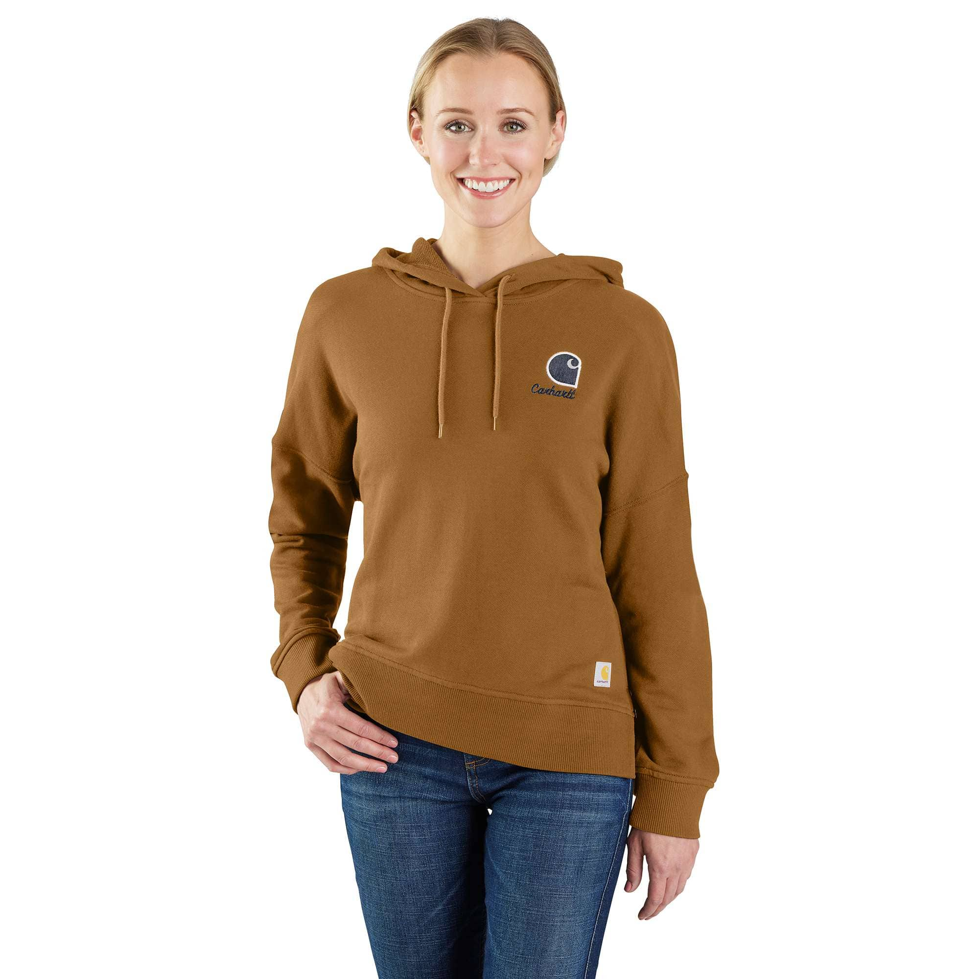 Additional thumbnail 1 of Women's TENCEL™ Fiber Series Loose Fit Graphic Hooded Sweatshirt