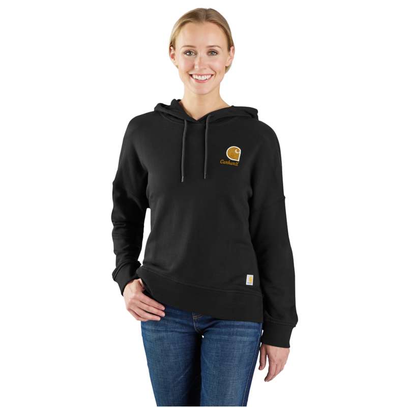 Carhartt  Black Women's TENCEL™ Fiber Series Loose Fit Graphic Hooded Sweatshirt
