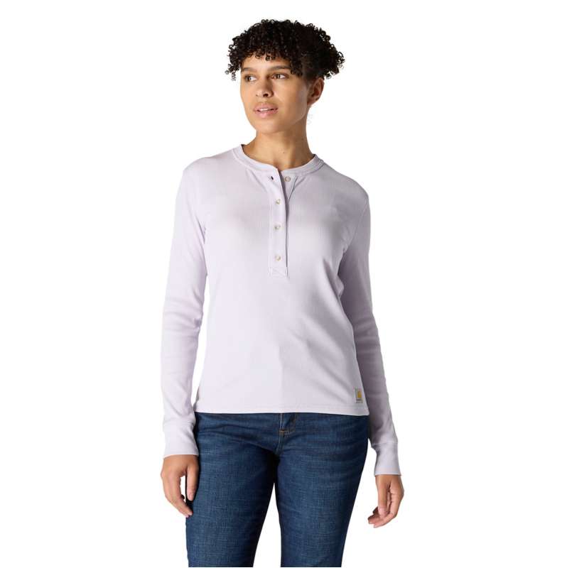 Carhartt  Mica Women's TENCEL™ Fiber Series Relaxed Fit Long-Sleeve Ribbed Henley Shirt